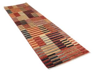Tappeto Mosaic Geometrico Rosso Beige Corsia 79x298 Cm