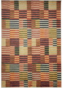 Tappeto Mosaic Geometrico Rosso Blu 204x302 Cm