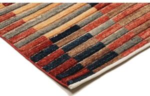 Tappeto Mosaic Geometrico Rosso Beige Corsia 79x298 Cm