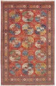Tappeto Zigler Fine Stilizzato Rosso Blu 195x310 Cm