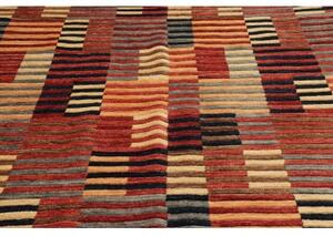 Tappeto Mosaic Geometrico Rosso Ruggine Beige 202x298 Cm