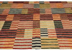 Tappeto Mosaic Geometrico Rosso Blu 204x302 Cm