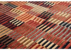 Tappeto Mosaic Geometrico Rosso Ruggine Beige 202x298 Cm