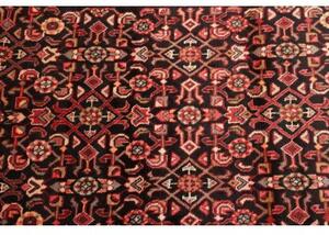 Tappeto Hosseinabad Stilizzato Rosso Scuro Avorio Corsia 108x405 Cm