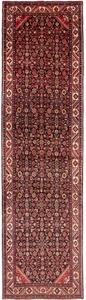 Tappeto Hosseinabad Stilizzato Rosso Scuro Avorio Corsia 108x405 Cm