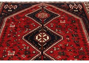Tappeto Shiraz Stilizzato Rosso Blu Scuro 164x252 Cm