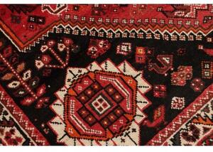 Tappeto Shiraz Fine Stilizzato Rosso Nero 160x267 Cm