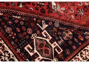 Tappeto Shiraz Fine Stilizzato Rosso Blu Scuro 172x250 Cm