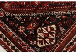 Tappeto Shiraz Geometrico Rosso Nero 168x260 Cm