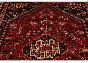 Tappeto Shiraz Geometrico Rosso Nero 168x260 Cm