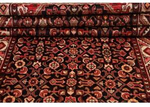 Tappeto Hosseinabad Stilizzato Rosso Scuro Avorio Corsia 108x405 Cm