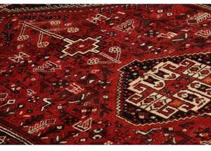 Tappeto Shiraz Geometrico Rosso Nero 168x260 Cm