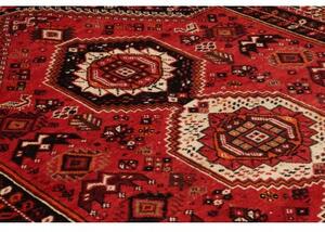 Tappeto Shiraz Fine Stilizzato Rosso Nero 160x267 Cm