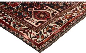 Tappeto Shiraz Stilizzato Rosso Blu Scuro 160x253 Cm