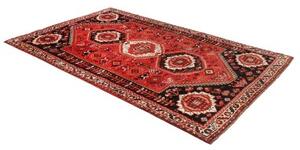 Tappeto Shiraz Fine Stilizzato Rosso Nero 160x267 Cm