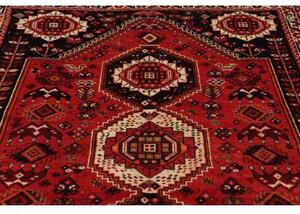 Tappeto Shiraz Fine Stilizzato Rosso Nero 160x267 Cm