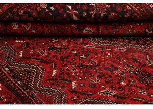 Tappeto Shiraz Stilizzato Rosso Scuro Blu Notte 175x260 Cm