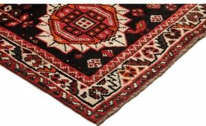 Tappeto Shiraz Fine Stilizzato Rosso Nero 160x267 Cm