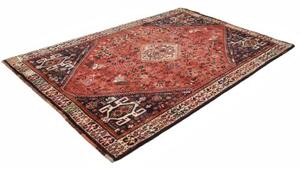 Tappeto Shiraz Fine Stilizzato Rosso Blu Scuro 172x250 Cm
