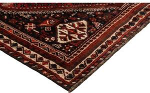 Tappeto Shiraz Geometrico Rosso Nero 168x260 Cm