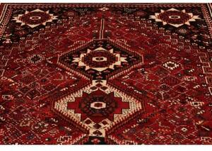Tappeto Shiraz Geometrico Rosso Nero 174x268 Cm