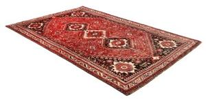 Tappeto Shiraz Geometrico Rosso Nero 174x268 Cm