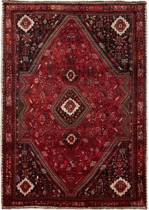 Tappeto Shiraz Stilizzato Rosso Scuro Blu Notte 175x260 Cm