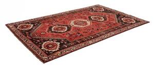 Tappeto Shiraz Fine Stilizzato Rosso Nero 160x267 Cm