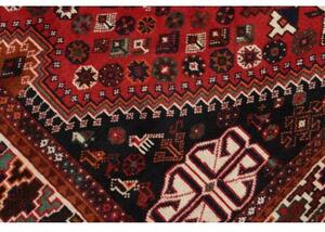 Tappeto Shiraz Stilizzato Rosso Nero 168x255 Cm