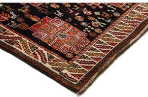 Tappeto Shiraz Stilizzato Rosso Nero 170x258 Cm