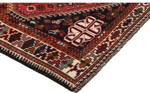 Tappeto Shiraz Stilizzato Rosso Nero 168x255 Cm