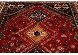 Tappeto Shiraz Fine Stilizzato Rosso Blu 162x218 Cm