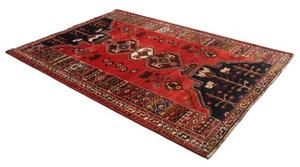 Tappeto Shiraz Stilizzato Rosso Blu 170x253 Cm