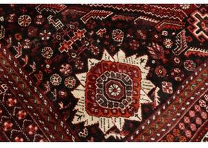 Tappeto Shiraz Geometrico Rosso Scuro Avorio 168x248 Cm