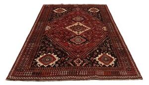 Tappeto Shiraz Geometrico Rosso Scuro Avorio 168x248 Cm