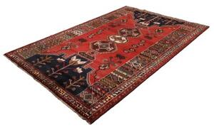 Tappeto Shiraz Stilizzato Rosso Blu 170x253 Cm