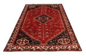 Tappeto Shiraz Stilizzato Rosso Blu Scuro 152x245 Cm