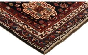 Tappeto Shiraz Fine Geometrico Rosso Scuro Blu Scuro 170x278 Cm