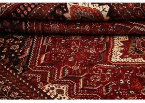 Tappeto Shiraz Geometrico Rosso Scuro Avorio 168x248 Cm