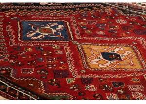 Tappeto Shiraz Fine Stilizzato Rosso Blu 162x218 Cm