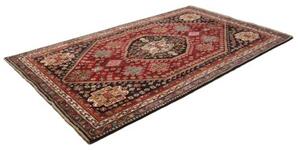Tappeto Shiraz Fine Geometrico Rosso Scuro Blu Scuro 170x278 Cm