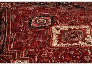 Tappeto Shiraz Geometrico Rosso Scuro Avorio 168x248 Cm