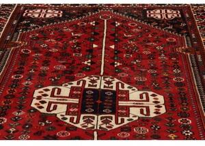 Tappeto Shiraz Stilizzato Rosso Nero 168x255 Cm