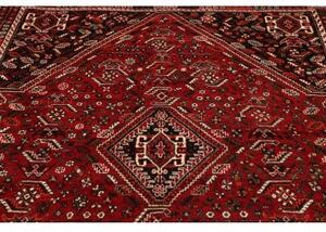 Tappeto Shiraz Fine Stilizzato Rosso Marrone Scuro 175x275 Cm