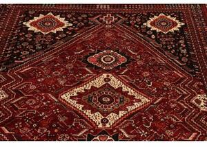 Tappeto Shiraz Geometrico Rosso Scuro Avorio 168x248 Cm