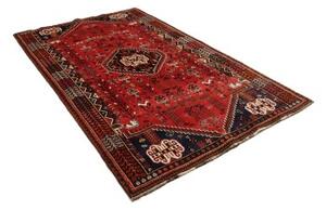 Tappeto Shiraz Stilizzato Rosso Blu Scuro 160x267 Cm