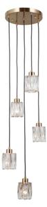 ITALUX PND-40813-5R-HBR - Lampadario sospeso su cavo TORNO 5xE14/40W/230V dorato