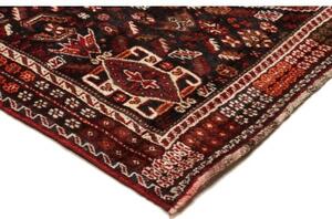 Tappeto Shiraz Fine Stilizzato Rosso Marrone Scuro 175x275 Cm