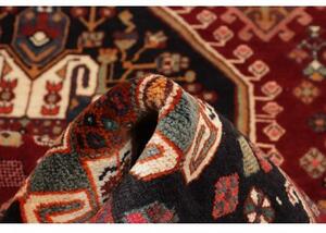 Tappeto Shiraz Fine Geometrico Rosso Scuro Blu Scuro 170x278 Cm