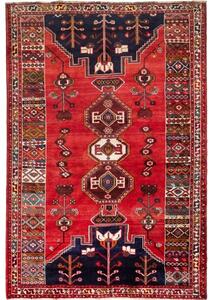 Tappeto Shiraz Stilizzato Rosso Blu 170x253 Cm